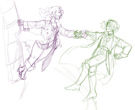 pirate au with amy and donovan