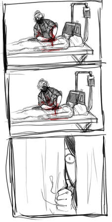 comic concept for a serial killer au with donovan and isebel